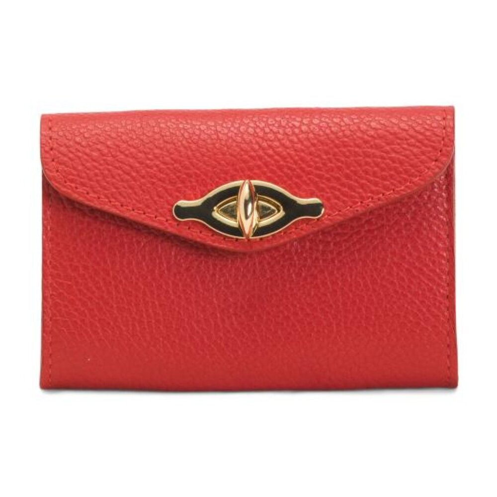 ISADORA Made In Italy Leather Lining Medium Size Turn Lock Wallet
